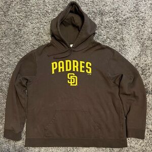 Fanatics Brown Padres Hoodie with Yellow Logo